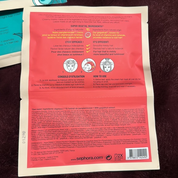 Bundle of Sephora Collection Hair Sleeping Masks - 2x Aloe Vera and Grapefruit - Picture 5 of 5
